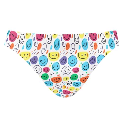 Mens Swim Briefs Smiley Face Swimwear Bikini Swimsuit XL B0403798