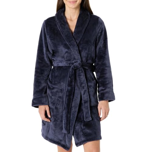 Image of Amazon Essentials Women's Mid-Length Plush Bath Robe, Loungewear (Available in Plus Size)