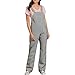 Dickies Women's Bib Overall 100% Cotton Denim with ScuffGard, Rinsed Hickory Stripe, M
