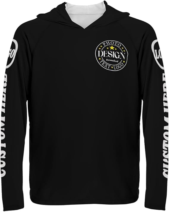 Custom Personalized Sun Protection Hoodie UV Shirt for Men Women, Customized UPF 50+ Long Sleeve Tshirts Gifts - Image 3