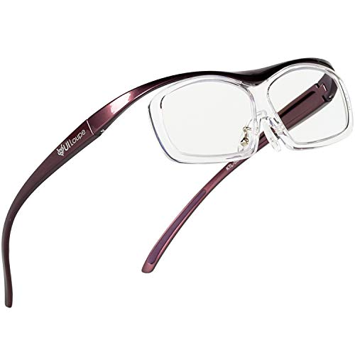 Kenko メガネ型拡大鏡 YUIルーペ レンズ交換式 レギュラーサイズ 倍率1.6倍 パープル KTL-5102R-PR