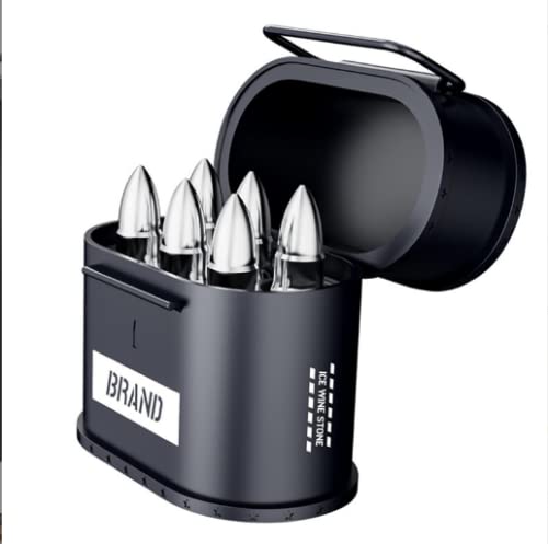 Whiskey Stones Bullets inTactical Military Box Cool Gadgets Retirement Presents for Men Dad, Unique Ideas for Birthday for Boyfriend