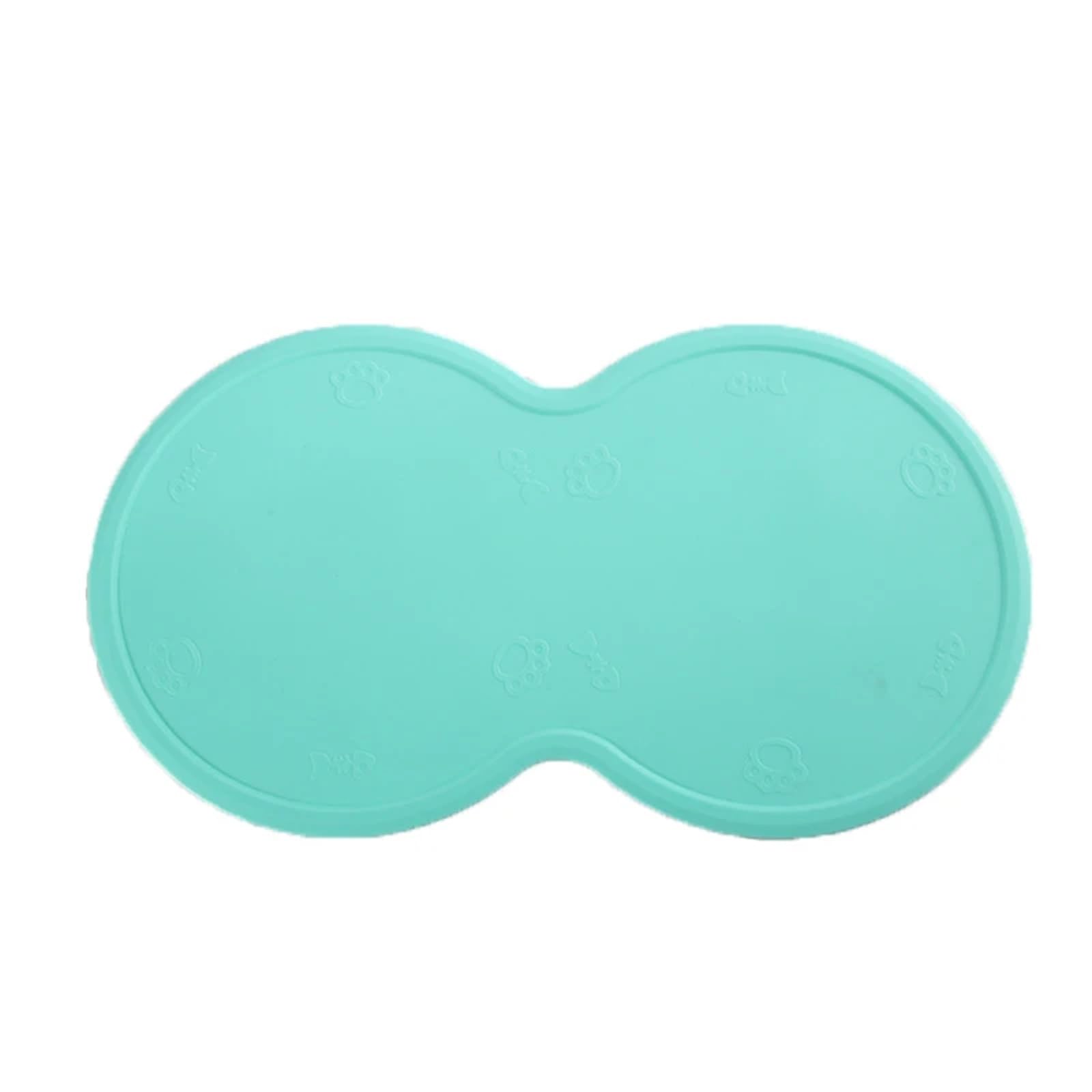 Futtermatten für Haustiere 48 * 27cm Pad Silikon Schüssel Futter Platzierung Hund Zubehör Katze Matten wasserdichte(Green)