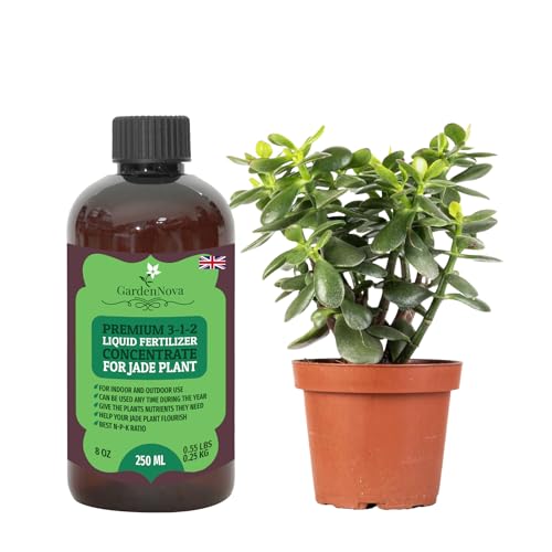 Premium Liquid Jade Fertilizer - 3-1-2 Concentrate for Indoor Plants and Flowers - Organic Plant Food - 8oz