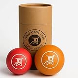 SOFTBALL: Balle rouge de 55mm en mousse PU, idéale pour les échanges aériens et un jeu modéré, parfaite pour les débutants