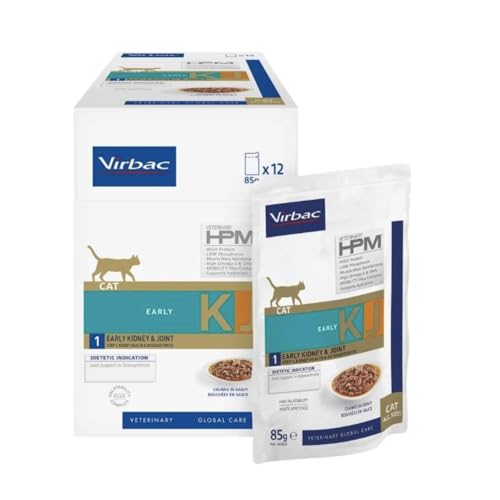 Virbac HPM Feline Early Kidney Joint Wet KJ1 12 x 95 g Cat Food Canned Cat Food Wet Food No Flavor Low Sodium 95g 1140g