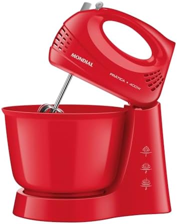 MONDIAL Batedeira Power Prática, Vermelho, 400W, 110V - B-44-R