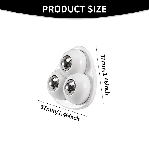Set of 12 Self Adhesive Mini Caster Wheels for Small Appliances,Sticky Pulley Swivel Ball Casters for Kitchen Appliances,360°Rotation Swivel Rollers for Storage Bins Trash Can