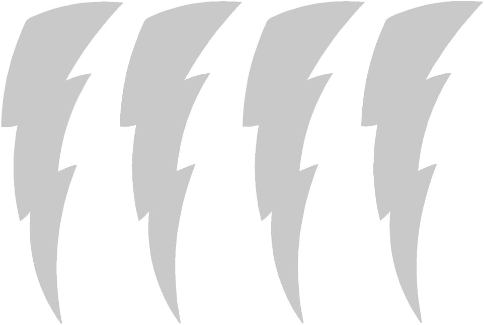 STICKERDAD Lightning Bolts 4 Pack V2 Vinyl Decal for Windows, Walls, Bumpers, Laptop, Lockers, (Orange, 5 Inches) image 2