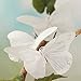 Package of 6 White Artificial 6" X 3-1/2" Butterflies Accented with White Mica Glitter - for Wedding Decorations, Christmas Tree Ornaments or Flower Centerpiece Arrangments
