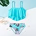 Girls High Waisted Swimsuits Layered Flowy Cami Top Bikini Sets Two Piece Bathing Suit Beach Swimwear for 7-14 Years