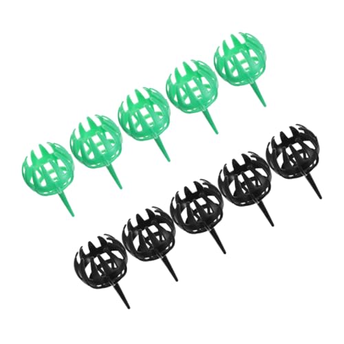 ANDRESLAD Cajas de Fertilizante para Jardinería 10 Piezas Grandes ABS Reutilizables Verdes y Negras para Bonsáis Protección contra Viento y Animales Pequeños
