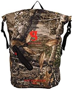 geckobrands Lightweight 30L Waterproof Backpack, Realtree Edge Camo - Watertight Backpack for Hiking and Light Water Activities