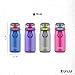 ZULU Kids Flex 16oz Tritan Plastic Water Bottle with Silicone Spout, Leak-Proof Locking Flip Lid and Soft Touch Carry Loop for School Backpack, Lunchbox, and Outdoor Sports, Blue
