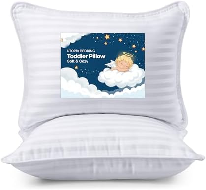 Utopia Bedding Toddler Pillow (White, 2 Pack), 13x18 Pillows for ...