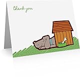 Dog Thank You Cards (24 Foldover Cards and Envelopes)
