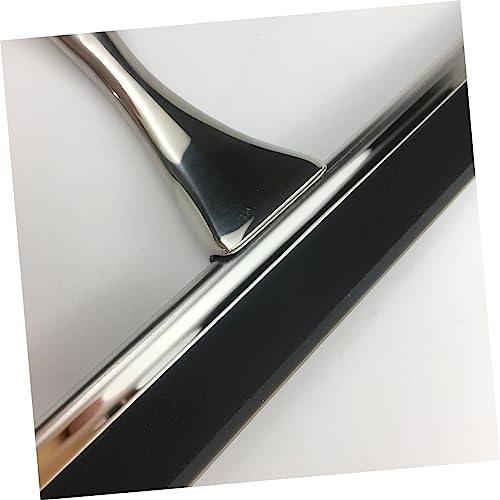Image of Stainless Steel Window Squeegee with Comfortable Grip Cleaning Tool for Mirrors Shower Doors Windows and Tiled Surfaces for Daily Use