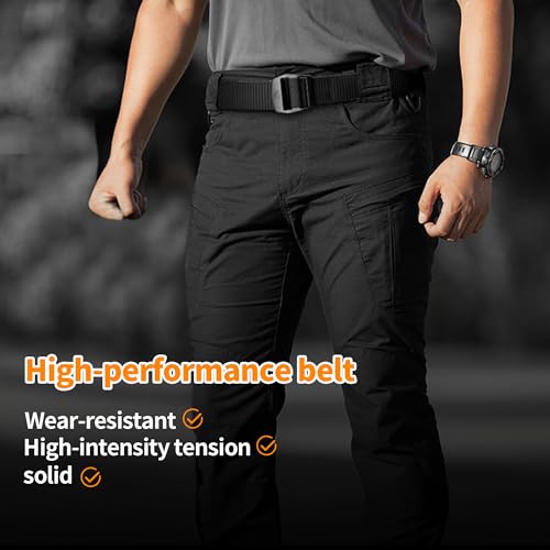 Men's Nylon Belt, Tactical Belts Breathable Webbing Canvas Belt with Buckle2