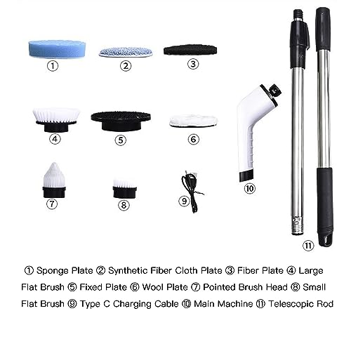 Escova de Limpeza Elétrica 7 Em 1 Kit de Alça de Ferramenta USB 390 Escovas Antiestáticas Fortes