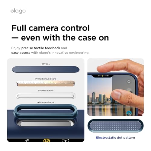 Image of elago for iPhone 17 Pro Max Case, Premium Magnetic Silicone Case, Compatible with MagSafe, Liquid Silicone Material, Protective Cover, Shockproof, Slim Phone, 6.9 inch (Jean Indigo)