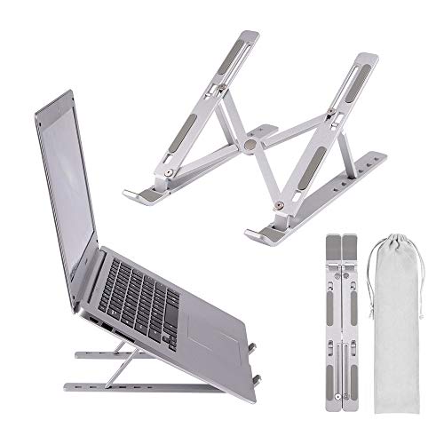 Preisvergleich Produktbild Kasachoy CNC-Aluminium-Laptopständer mit Tragetasche, verstellbarer Laptop-Erhöhung für verschiedene Größen Laptops oder Tische, geeignet für den Einsatz zu Hause, im Schlafsaal
