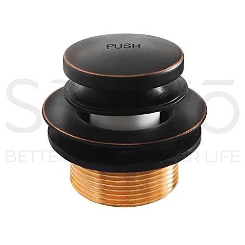 Sento Bronze Tip-Toe Bathtub Drain Trim Set Assembly Stopper Kit, Fit Both 1-1/2 Inch Or 1-5/8 Inch Strainer And Stopper, Heavy Duty Metal With Matching Screws, Easy Installation, Oil-Rubbed Bronze #TOP6