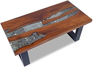 vidaXL Coffee Table End Teak Resin 100x50cm Living Room Furniture Home Decor