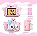 Kids Camera Toys for 3-8 Year Old Boys & Girls, 1080P HD Digital Video Toddler Camera with 32GB SD Card & Selfie Mode, Shockproof Cover Christmas Birthday Gifts for Age 3 4 5 6 7 8, Pink
