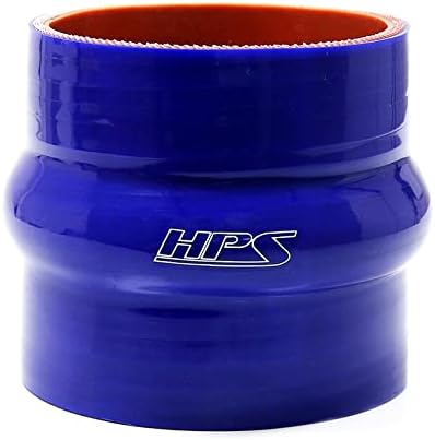 4" ID, 4" Length, Silicone Hump Coupler Hose, High Temp 4-Ply Reinforced, 35 Psi Max. Pressure, 350F Max. Temperature, SHC-8430-BLUE, Silicone, Blue