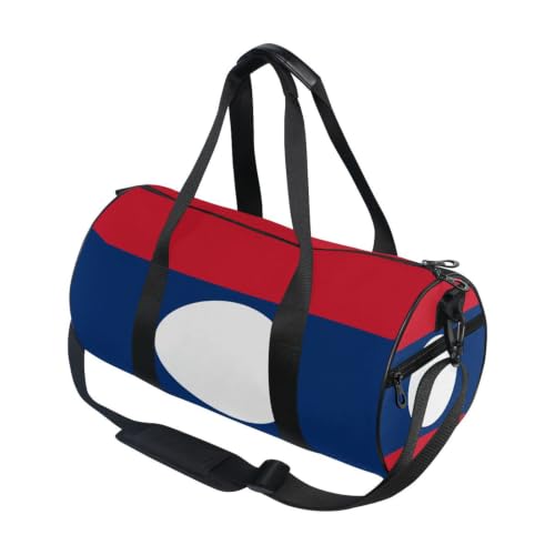 Bolsa de deporte ligera de Kazajistán con organizador interior, maleta redonda de lona unisex
