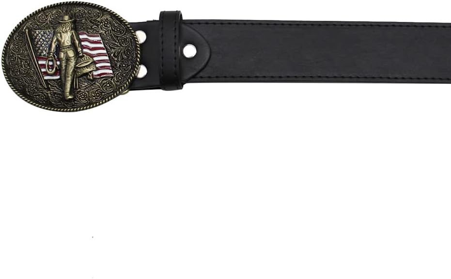 Belt Buckle for Men Simple Western Cowboy Belt Buckle for Women American Flag Eagle - Image 4