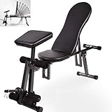 ★ 【Structure Heavy Duty de Haltère Tabouret】 La structure tubulaire durable offre une plus grande stabilité et de sécurité pour votre sport.Son dos est rempli de multiples couches d'éponge, et sa surface est en cuir de haute qualité.Il est confortable et perméable à l'air.