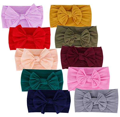 Image of Baby Girl's Headbands and Bows for Newborn Infant Toddler Photographic Accessories (Double Styles)