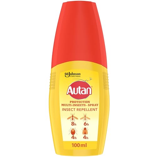 Autan Mosquito & Insect Repellent Pump Spray Travel Essentials Suitable For Kids DEET Free Formula Up to 8 Hours Protection against Mosquitoes Biting Flies and Ticks 100 ml