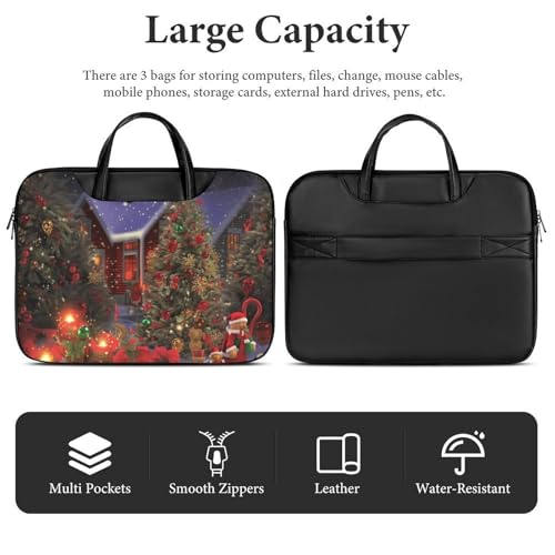 Bolso para laptop 15.6 pulg cuero impermeable unisex miniatura 5