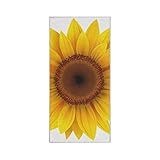 Größe: 76 x 38 cm. RELEESSS Handt¨¹cher mit Sonnenblumen-Motiv, weiche Mikrofaser, schnelltrocknend, Handtuch f¨¹r Zuhause, Badezimmer, K¨¹che, Reisen, Sport, Fitnessstudio, Yoga