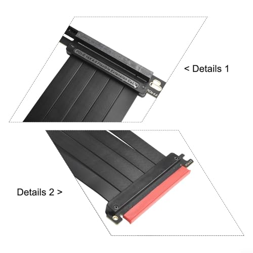 Cable riser PCIe 4.0 X16 de 200 mm con soporte vertical de 90 grados para GPU RTX 4090 7
