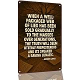 Quote on Lies and Truth Aluminum Metal Sign 8 x 12 Inch