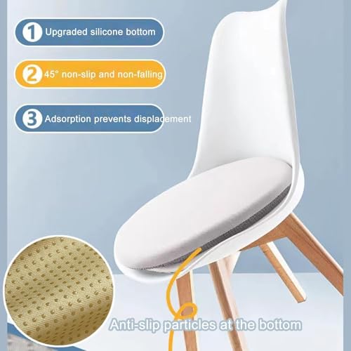 Cojines redondos impermeables de 40 cm para silla de comedor o jardín pack de 2 café oscuro 6