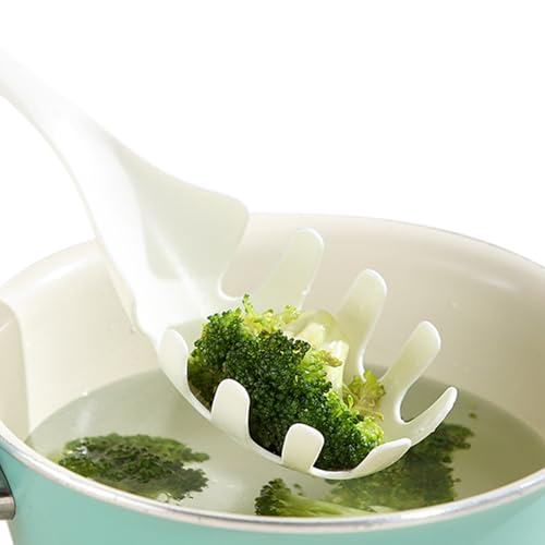 Forchetta per servire spaghetti, cucchiaio da per tagliatelle, strumento per pasta resistente al calore con presa facile, cucchiaio da con manico lungo, utensile da con materiale