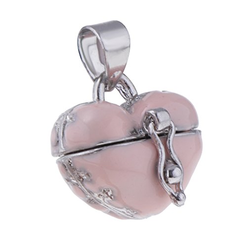 gazechimp 4pcs Esmalte Coração Pingente Urna De Cremação Para Caixão De Jóias Memorial De Cinzas