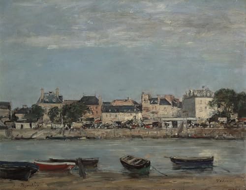 Pinturas murales Eugene Louis Boudin il porto di Trouville póster lienzo decoración pared 60x90cm