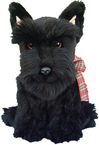 sawley fine arts Floppy Black Scottish Terrier Scottie Dog Plush Stuffed Toy (L) 12inch