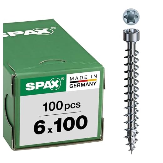 SPAX Holzbauschraube, 6,0 x 100 mm, 100 Stück, T-STAR plus, Zylinderkopf, Vollgewinde, 4CUT, WIROX A3J, 1211010601005