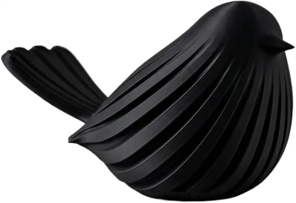 Passarinhos Decorativos 3D Par ou Unidade - Enfeite Minimalista Escandinavo Para Sala Rack E Prateleira(Preto)