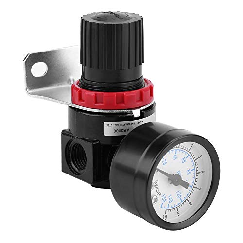 01 019N2XAQY3GI Aluminum Alloy Pneumatic Regulator, With Bracket Adjustable G1/4 Control Valve Gauge Pneumatic Air Pressure Regulator thumb #6