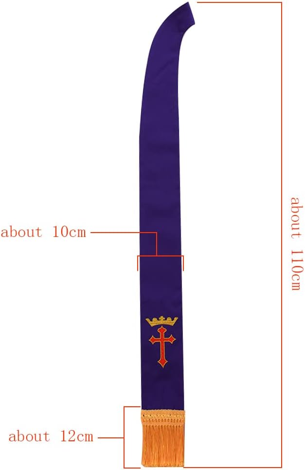 BLESSUME Church Priest Visitation Confessional Stole Communion Pastor Stole Maniple