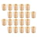 HEMOTON 20pcs 6CM Disposable Wooden Cups Biodegradable Wood Mugs Drinks Cups Dessert Serving Cups Wedding Party Tablewares Set