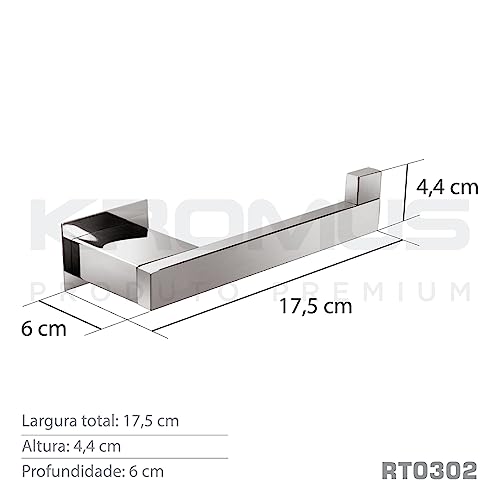 Kit Acessórios para Banheiros 4 peças inox - Kromus KITRT4A