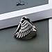 Magik Vintage Archangel Goddess Feather Angel Wing Stainless Steel Ring MC Biker (13)
